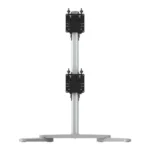 Atdec Freestanding Heavy Duty Dual Vertical Monitor Mount Silver-AWMS-2-BT75-FS-S