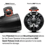 EcoXgear ET08 2-Pack Black 8" Speakers Non Amplified -SEI-ET7701AU