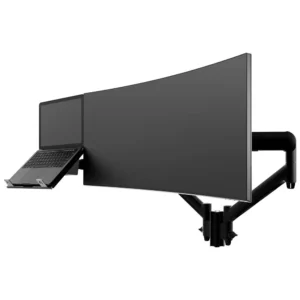 Atdec AWMS-2-ND13 Laptop And Monitor Combo Mount + C-Clamp Black-AWMS-2-ND13-C-B
