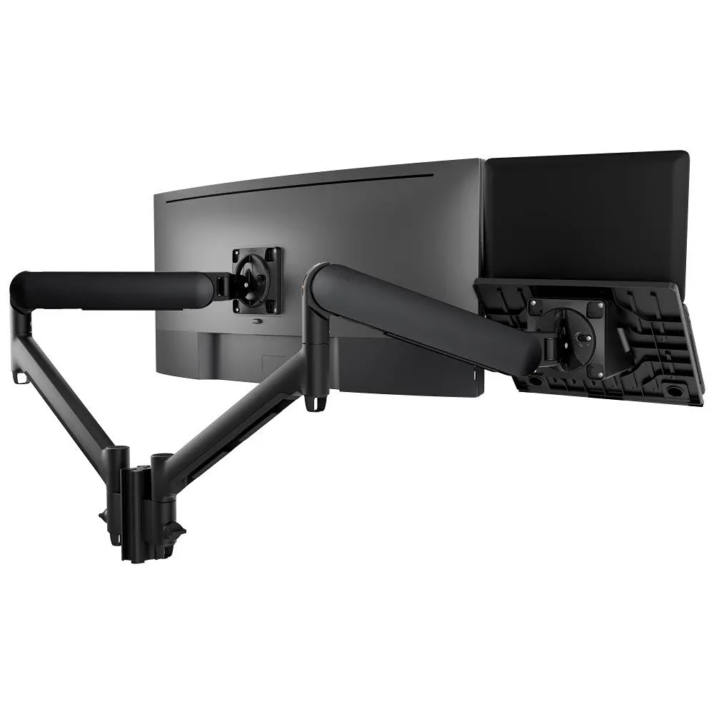 Atdec AWMS-2-ND13 Laptop And Monitor Combo Mount + C-Clamp Black-AWMS-2-ND13-C-B