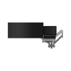 Atdec AWMS-2-ND13 Laptop And Monitor Combo Mount + H/Duty F Clamp Silver-AWMS-2-ND13-H-S