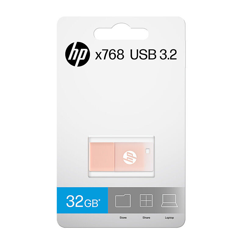 HP x768 32GB Pink USB 3.2 Flash Drive-HPFD768K-32…
