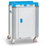 LapCabby TabCabby 20 Vertical Mobile Tablet Charging Trolley with 4 Portable Baskets-LCTAB20VBL