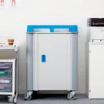 LapCabby TabCabby 20 Vertical Mobile Tablet Charging Trolley with 4 Portable Baskets-LCTAB20VBL
