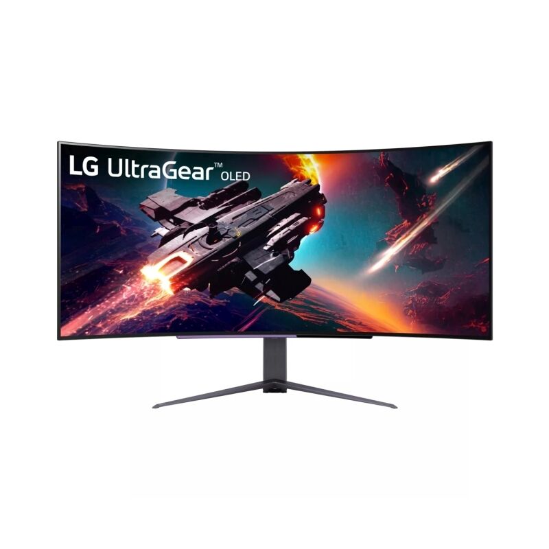 LG 45” OLED Curved Gaming Monitor-45GS96QB-B.AAU…