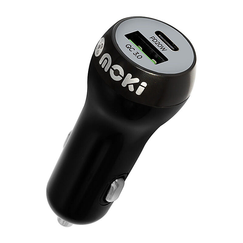 Moki Car Charger PD USB- C 20W + USB QC 3.0-ACC PDCCUSB…